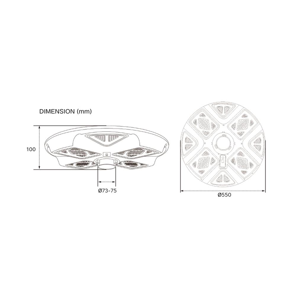 ไฟสนาม SOLAR SHINING GARDEN UFO 1000 วัตต์ เดย์ไลท์ สีดำ