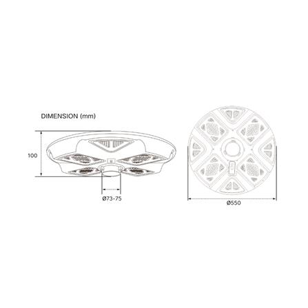 ไฟสนาม SOLAR SHINING GARDEN UFO 1000 วัตต์ เดย์ไลท์ สีดำ_9