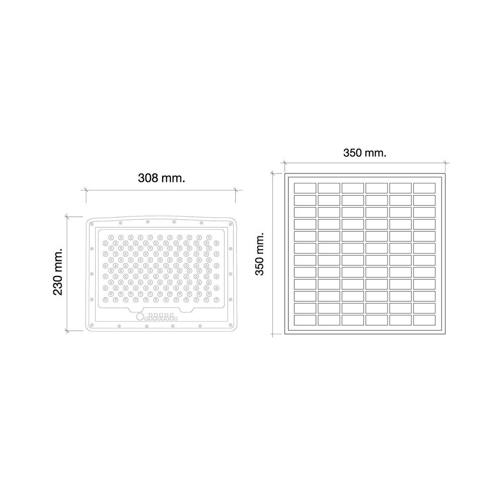 สปอตไลท์ SOLAR HI-TEK HFSF220W 220 วัตต์ DAYLIGHT สีดำ (1 แถม 1)