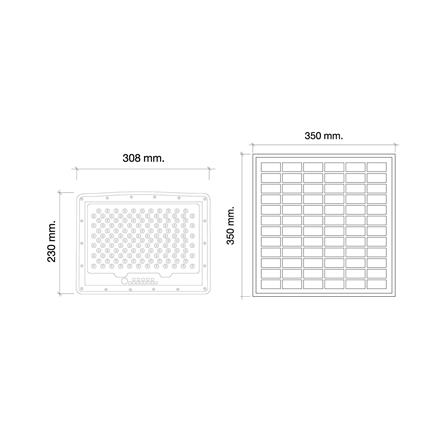 สปอตไลท์ SOLAR HI-TEK HFSF220W 220 วัตต์ DAYLIGHT สีดำ (1 แถม 1)_7