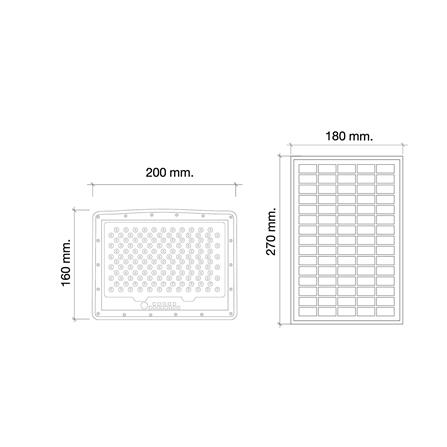 สปอตไลท์ SOLAR HI-TEK HFSF80W 80 วัตต์ DAYLIGHT สีดำ (1 แถม 1)_6