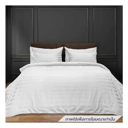 ผ้าปูที่นอน PICASSO COTTON STRIPE 760TC 42x78 นิ้ว สี WHITE_0