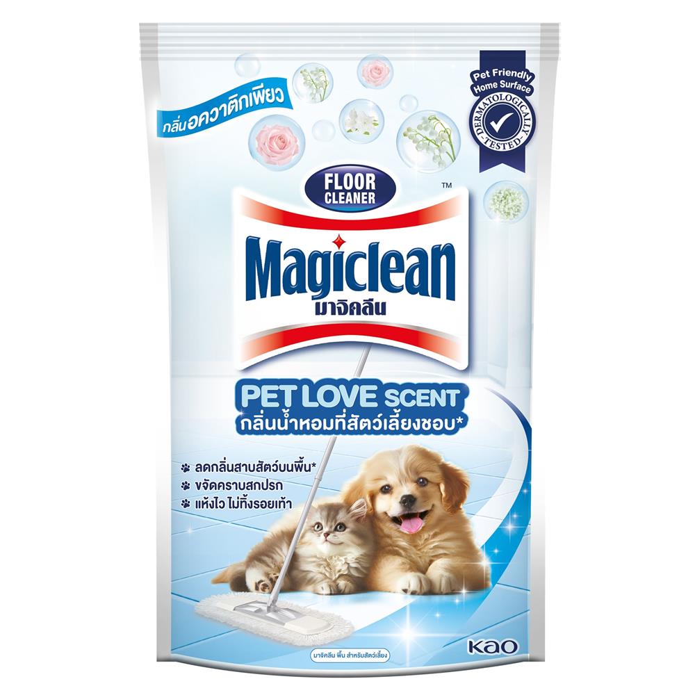 รีฟิลน้ำยาทำความสะอาดพื้นสำหรับสัตว์เลี้ยง MAGICLEAN 650 มล. AQUATIC PURE