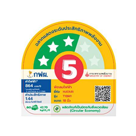 พัดลมตั้งโต๊ะ 18 นิ้ว HATARI T18M1 สีแซนด์_3