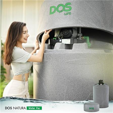 ถังเก็บน้ำ DOS WATER PAC NSN 1500 ลิตร+ปั๊ม HITACHI WMP250XX2 250 วัตต์+เครื่องกรองน้ำใช้ DUPONT สีเทา_4