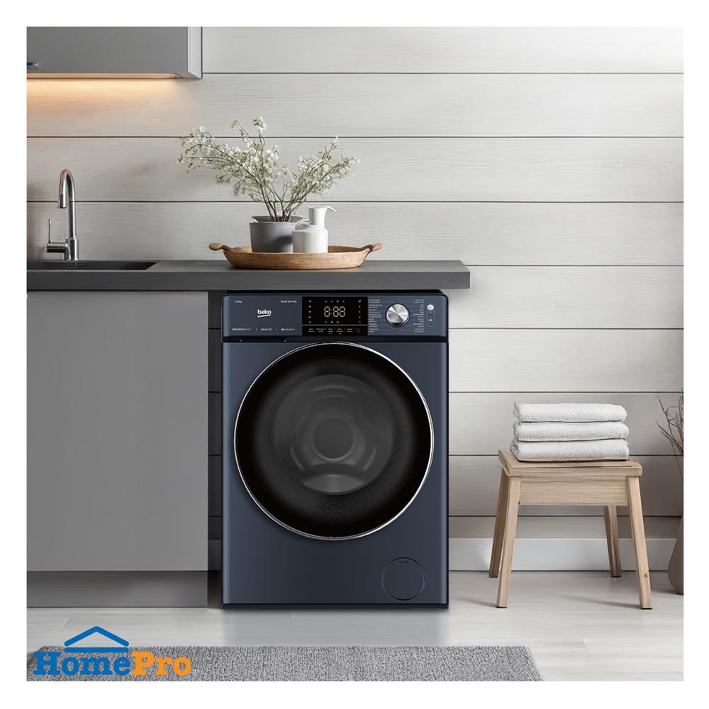 เครื่องซักอบ BEKO WDW1287P1BL 12/8 กก. สีน้ำเงินเข้ม อินเวอร์เตอร์
