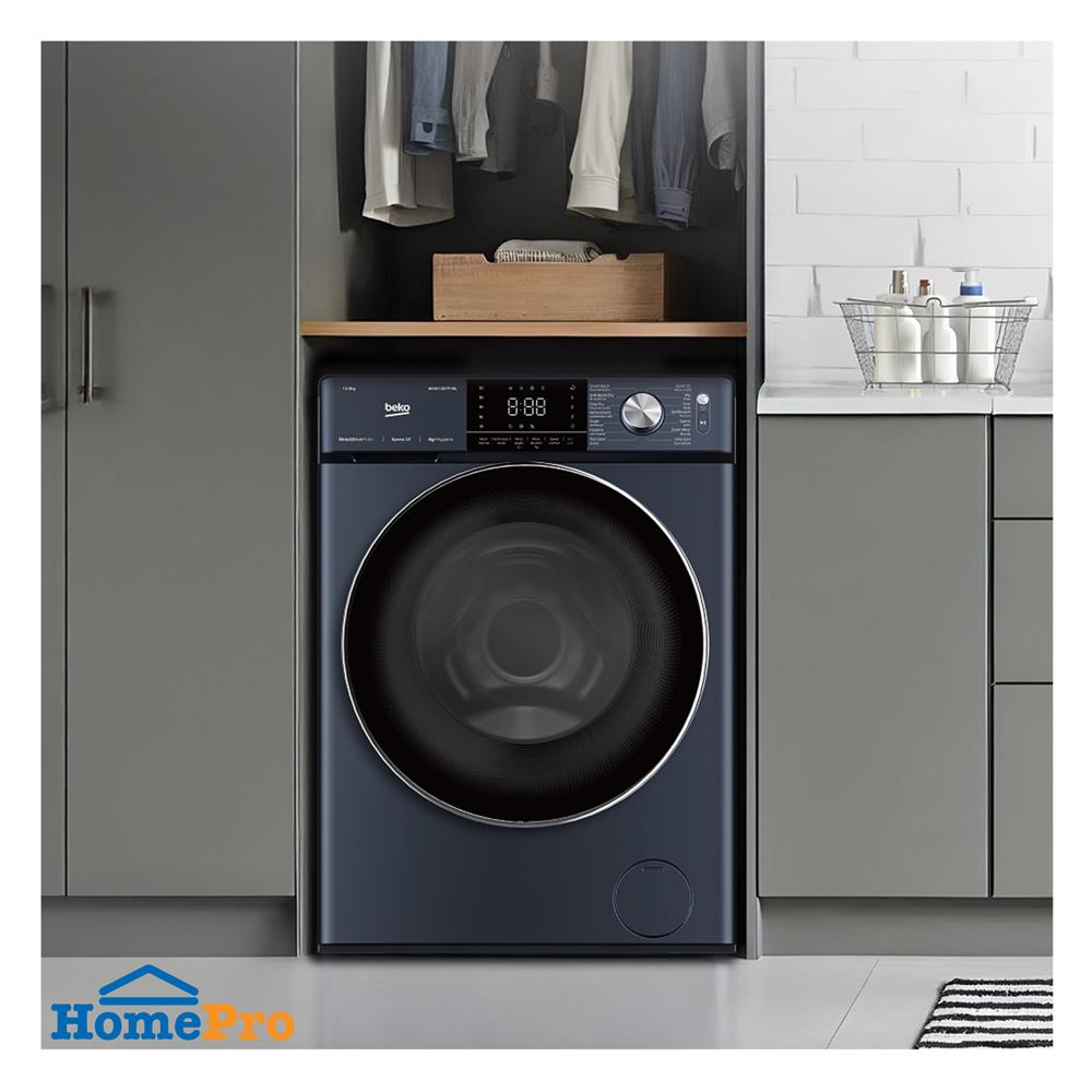 เครื่องซักอบ BEKO WDW1287P1BL 12/8 กก. สีน้ำเงินเข้ม อินเวอร์เตอร์