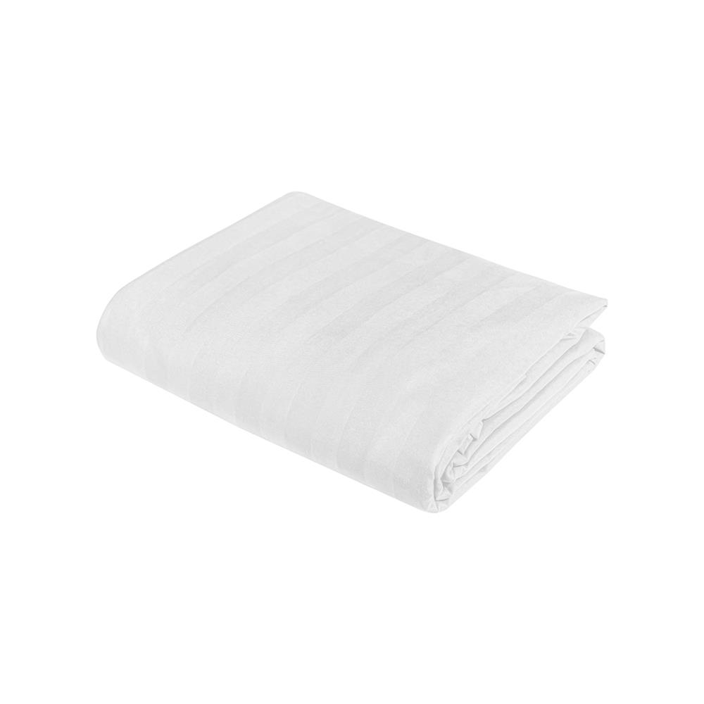 ผ้าปูที่นอน PICASSO MICRO 300TC STRIPE 72x78 นิ้ว สี WHITE