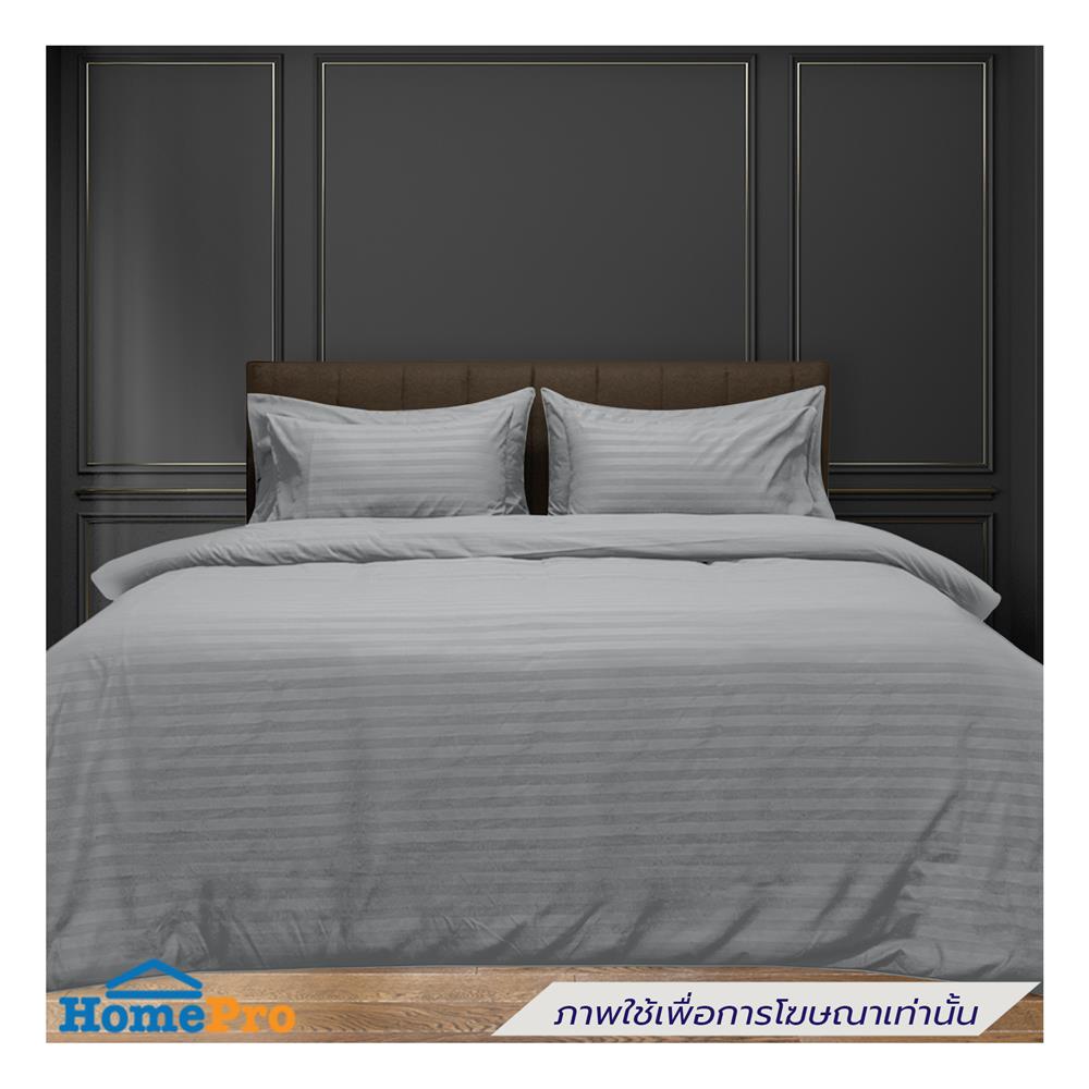 ผ้าปูที่นอน PICASSO MICRO 300TC STRIPE 72x78 นิ้ว สี GREY