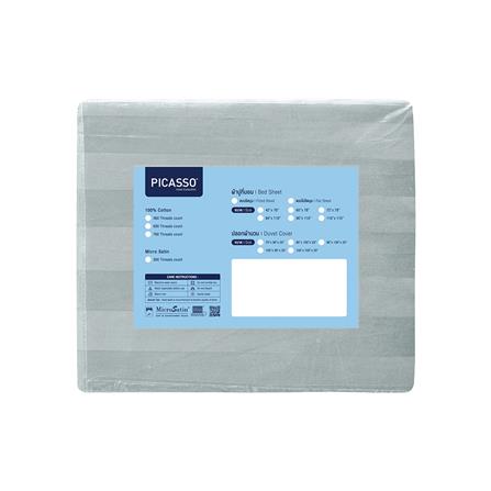ผ้าปูที่นอน PICASSO MICRO 300TC STRIPE 60x78 นิ้ว สี GREY_4