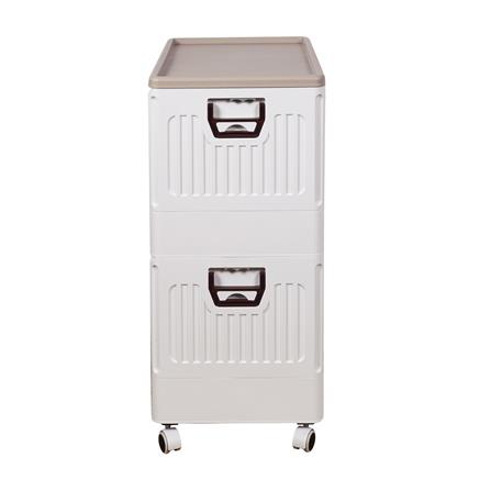 กล่องเก็บของพับได้ 2 ชั้น STACKO FURU 60x41x94 ซม. สีขาว_3