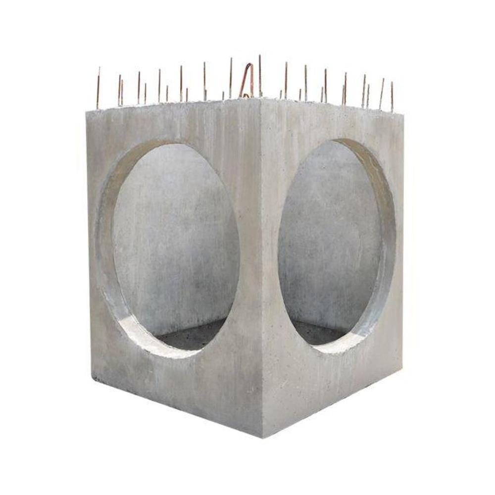 บ่อพักคอนกรีต 2 ทางฉาก (ท่อ 60) IQC 100x100x120x10 ซม.