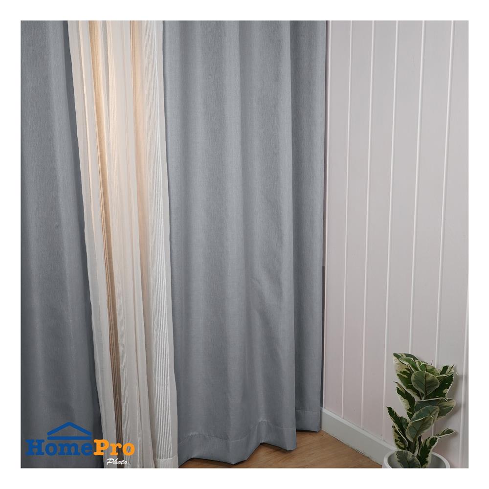 ผ้าม่าน EYELET HOME LIVING STYLE WOOLF UV 150X220 ซม. สีเทา