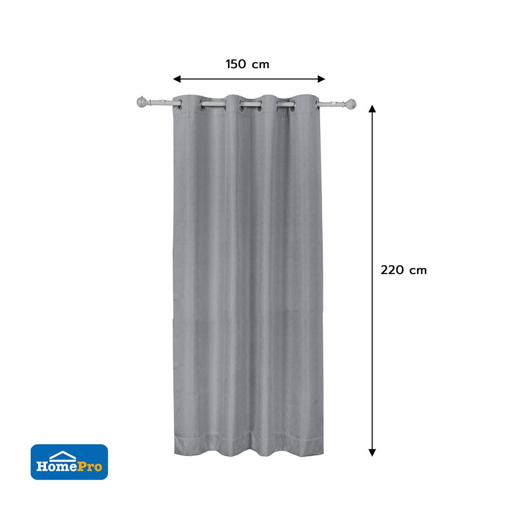 ผ้าม่าน EYELET HOME LIVING STYLE WOOLF UV 150X220 ซม. สีเทา