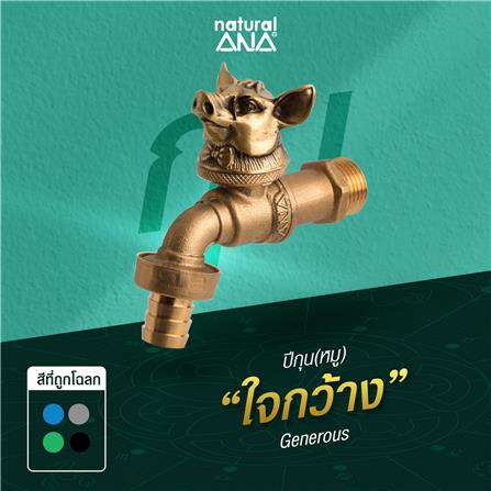 ก๊อกสนาม ANA ปีกุน 1/2 นิ้ว สีทองเหลือง_4