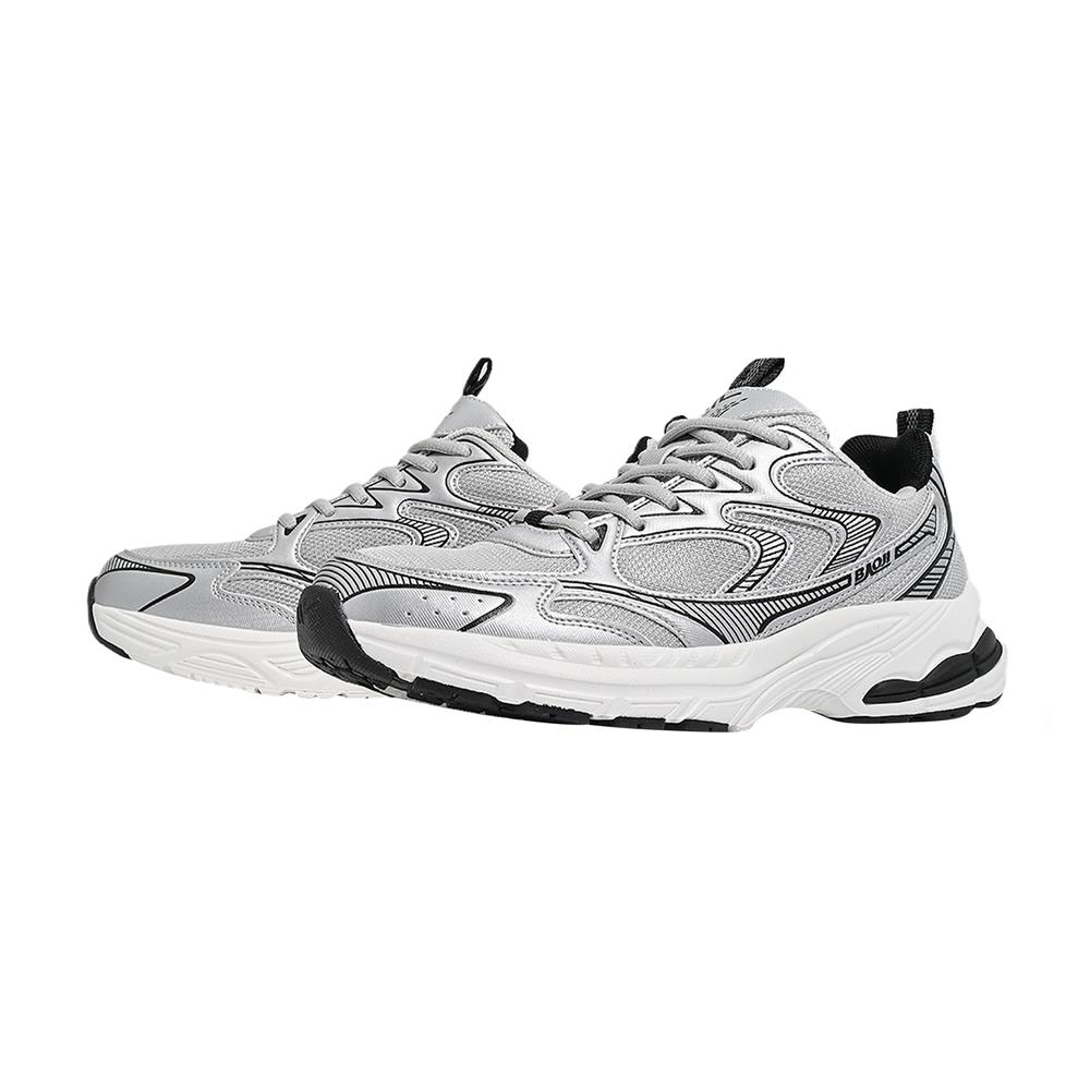 รองเท้าวิ่งผู้ชาย BAOJI BJM851 เบอร์ 43 สีเทา-ขาว