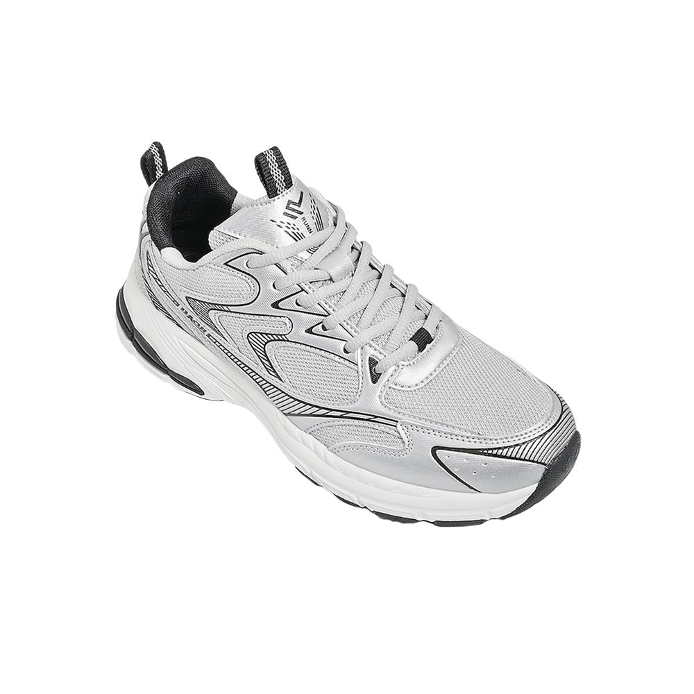 รองเท้าวิ่งผู้ชาย BAOJI BJM851 เบอร์ 43 สีเทา-ขาว