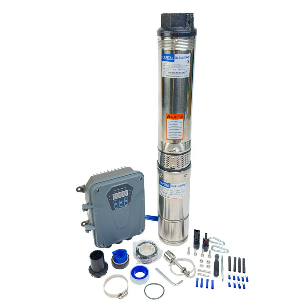 ปั๊มบาดาลโซล่าเซลล์ CAPITAL CDC-4-110/1100-20 1100 วัตต์