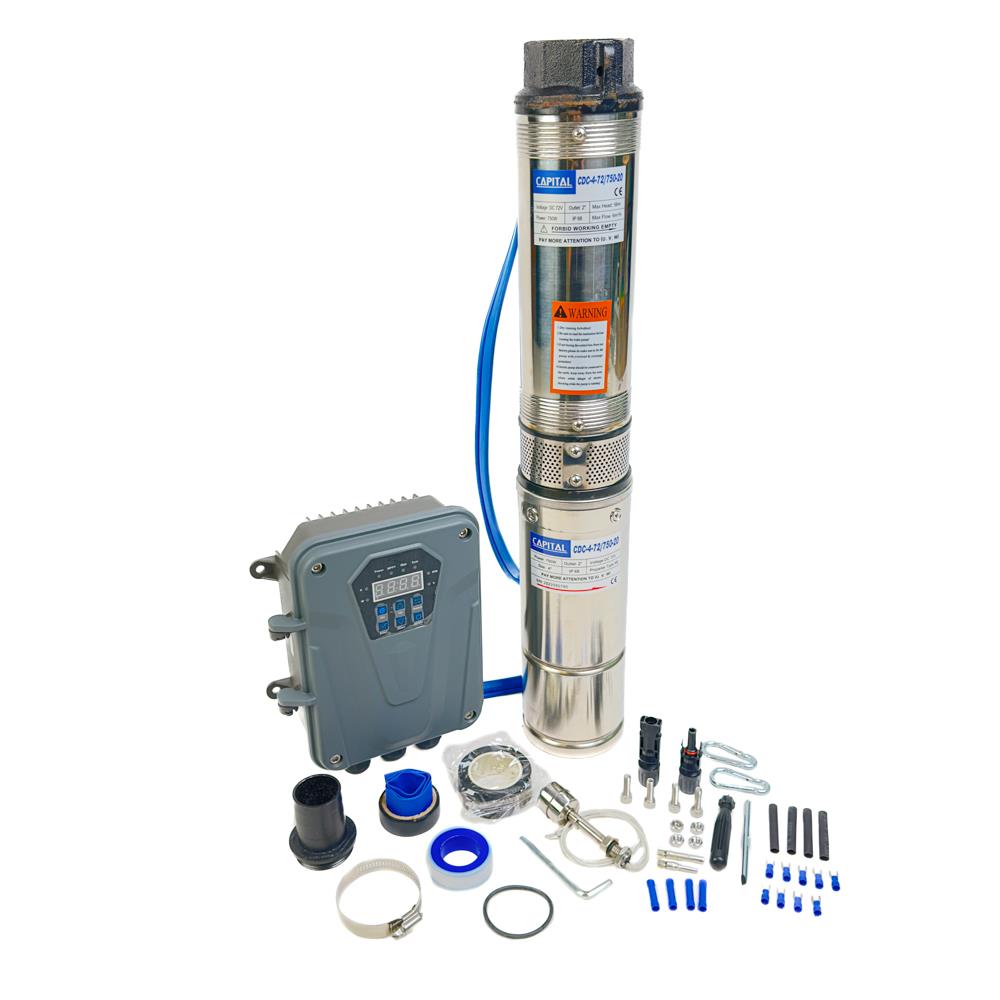 ปั๊มบาดาลโซล่าเซลล์ CAPITAL CDC-4-72/750-20 750 วัตต์