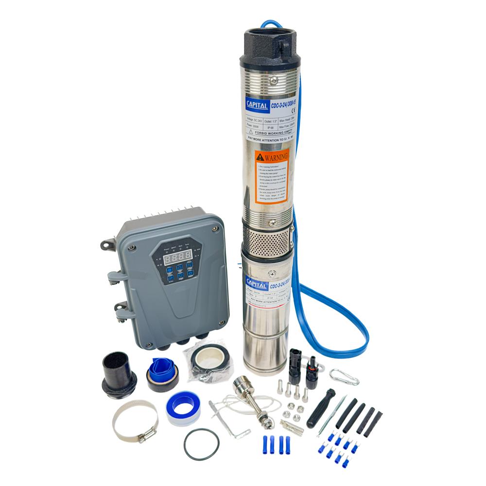 ปั๊มบาดาลโซล่าเซลล์ CAPITAL CDC-3-24/300 300 วัตต์