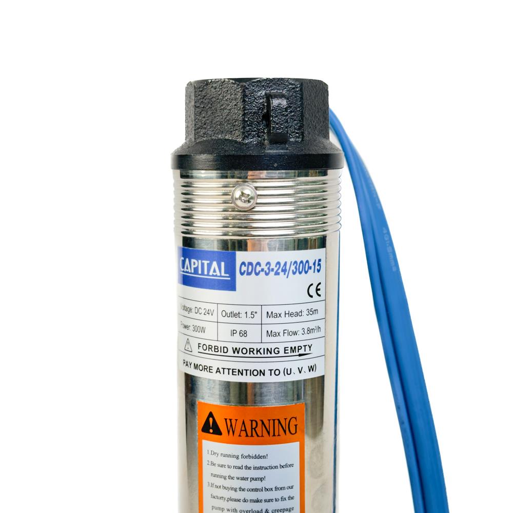 ปั๊มบาดาลโซล่าเซลล์ CAPITAL CDC-3-24/300 300 วัตต์