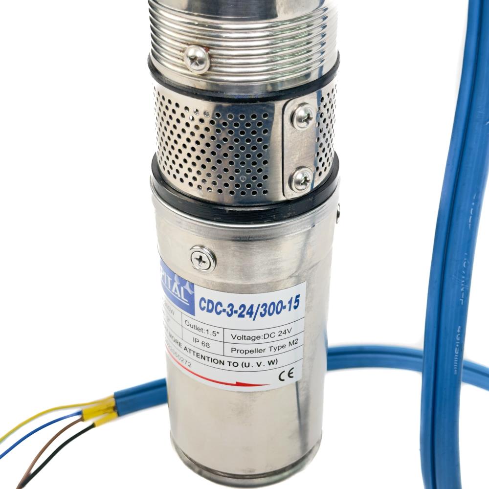 ปั๊มบาดาลโซล่าเซลล์ CAPITAL CDC-3-24/300 300 วัตต์