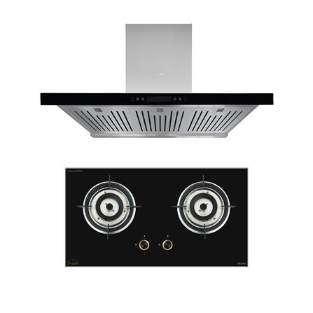 เตาฝัง+เครื่องดูดควัน AXIA SRN76+STARLIGHT90SS