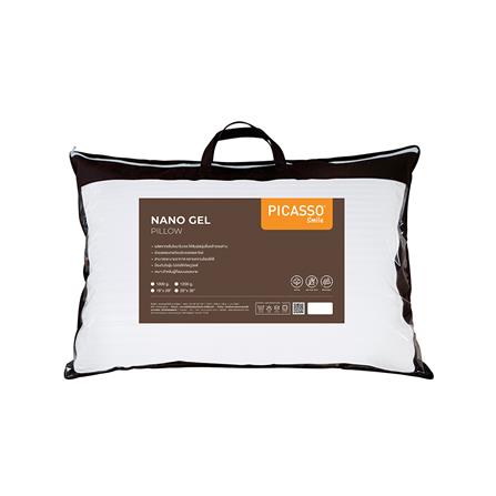 หมอนสุขภาพ ใยสังเคราะห์ PICASSO POLYESTER NANO GEL 1200 19x29 นิ้ว สี WHITE_4