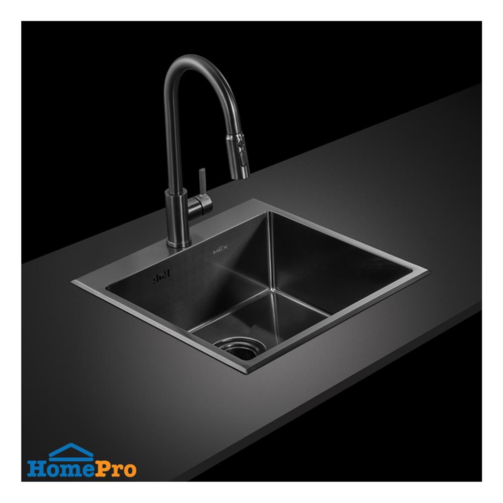 ซิงค์ฝัง 1 หลุม MEX SC50GM สีเทาดำ