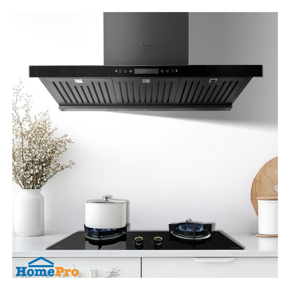 เตาฝัง+เครื่องดูดควัน AXIA SRN76+STARLIGHT90BK