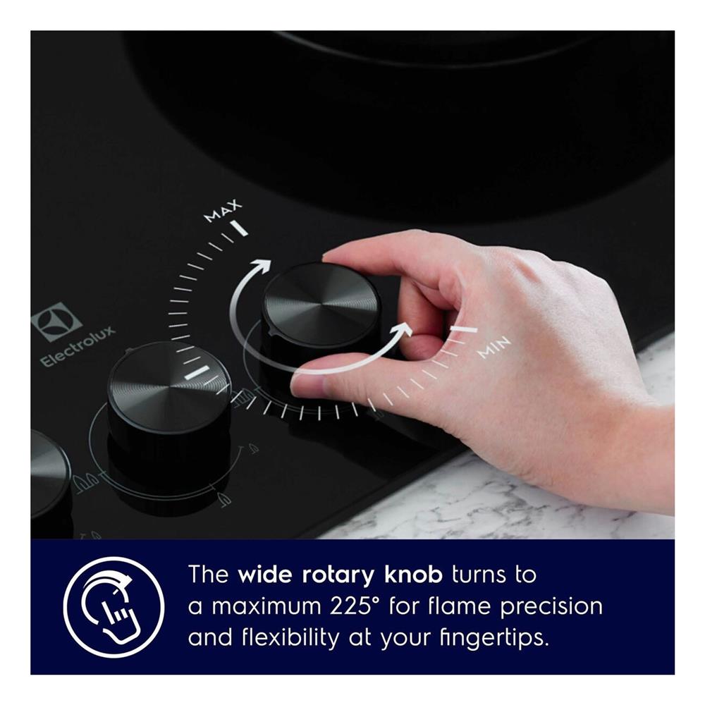 เตาฝังแก๊ส ELECTROLUX EHG7202BE 78 ซม.