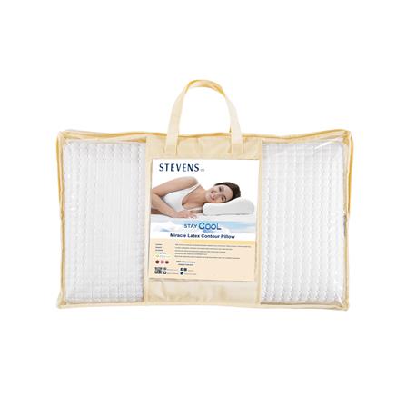 หมอนสุขภาพ ยางพารา STEVENS CONTOUR COOL 36x60x12 ซม. สี WHITE_3