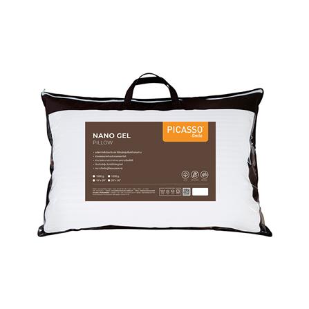 หมอนสุขภาพ ใยสังเคราะห์ PICASSO POLYESTER NANO GEL 1000 19x29 นิ้ว สี WHITE_4