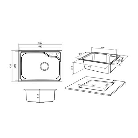 ซิงค์ฝัง 1 หลุม MESTER CSX56-NC สีเงิน_6