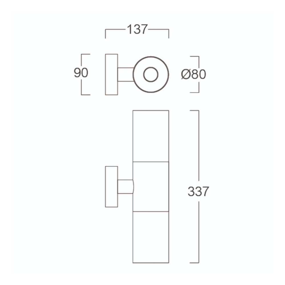 ไฟกิ่งภายนอก L&E 36-02005 สีดำ
