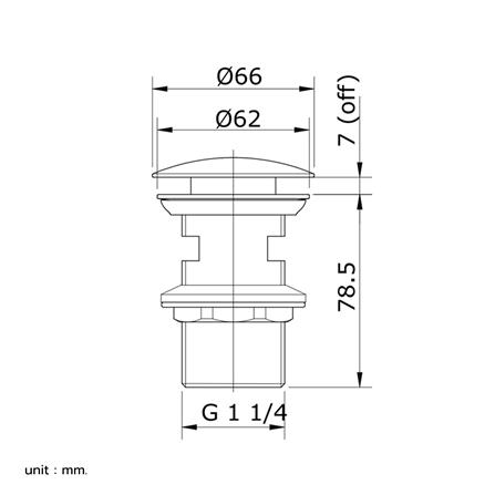 สะดืออ่างล้างหน้าแบบกด TOTO T6JV6-PFG_3