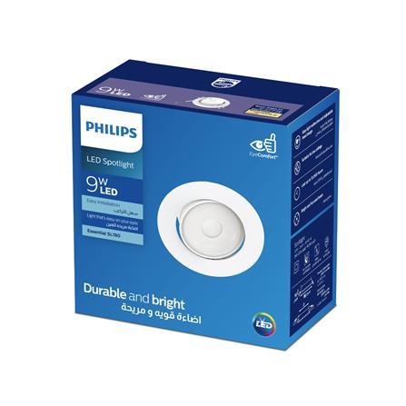 ดาวน์ไลท์ LED PHILIPS SPOTLIGHT SL190 4 นิ้ว 9 วัตต์ WARM WHITE สีขาว_3