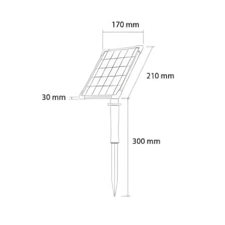 ไฟจัดสวน SOLAR LUMAX 74-00061 10 วัตต์ WARM WHITE สีดำ_8