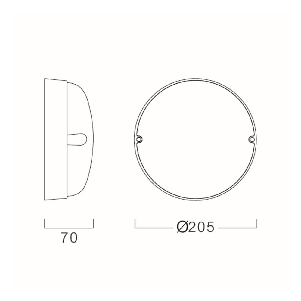 ไฟผนังภายนอก LED LUMAX 65-A0565 20 วัตต์ DAYLIGHT/COOL WHITE/WARM WHITE สีขาว/ดำ