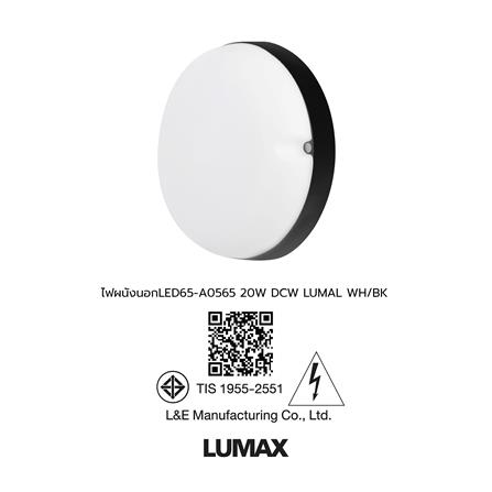 ไฟผนังภายนอก LED LUMAX 65-A0565 20 วัตต์ DAYLIGHT/COOL WHITE/WARM WHITE สีขาว/ดำ_5
