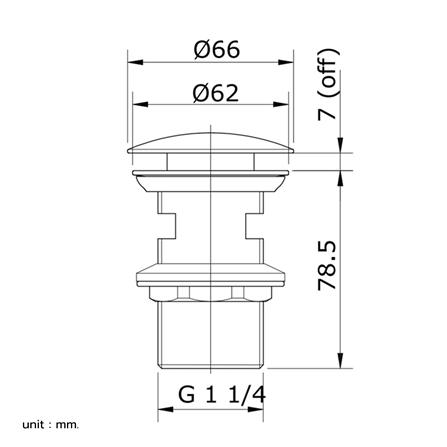 สะดืออ่างล้างหน้าแบบกด TOTO T6JV6-BN สีนิกเกิล_3