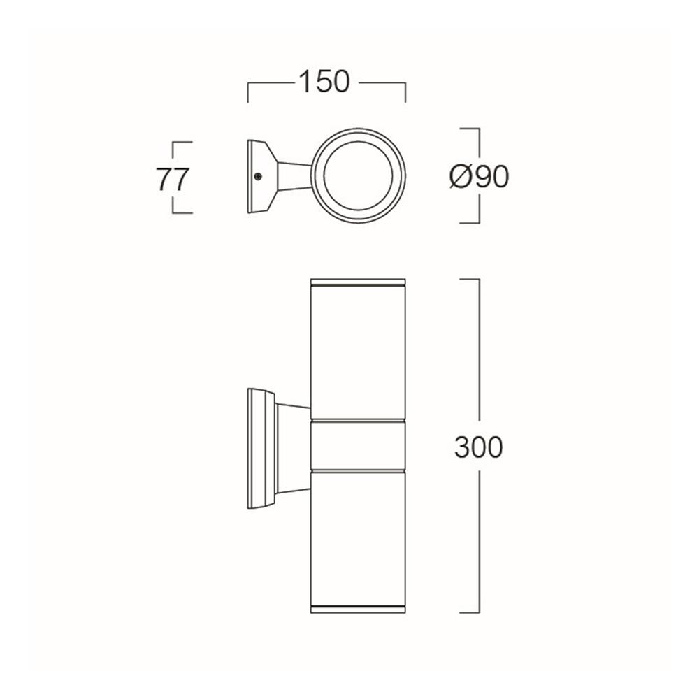 ไฟกิ่งภายนอก L&E 36-02015 สีขาว