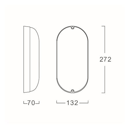 ไฟผนังภายนอก LED LUMAX 65-A0564 20 วัตต์ DAYLIGHT/COOL WHITE/WARM WHITE สีขาว/ดำ_4