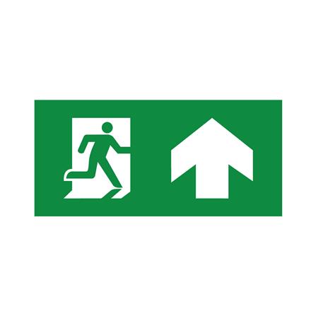 แผ่นป้ายไฟทางออกฉุกเฉิน ลูกศรขึ้นขวา SUNNY SNEX6-10LED SD-002 สีขาว-เขียว_0