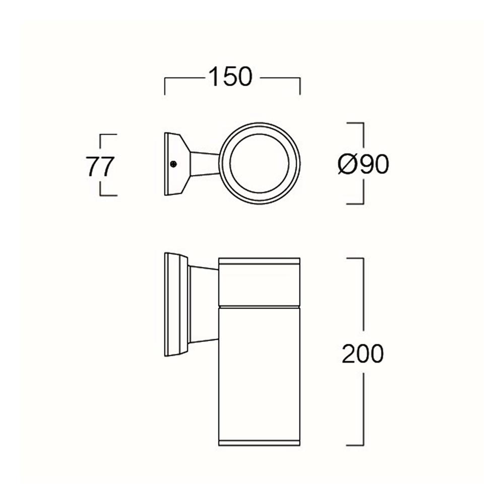 ไฟกิ่งภายนอก L&E 36-02014 สีขาว