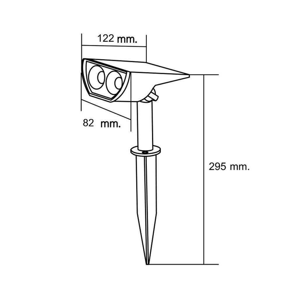 ไฟจัดสวน SOLAR LUMAX 74-00060 12 วัตต์ WARM WHITE สีดำ