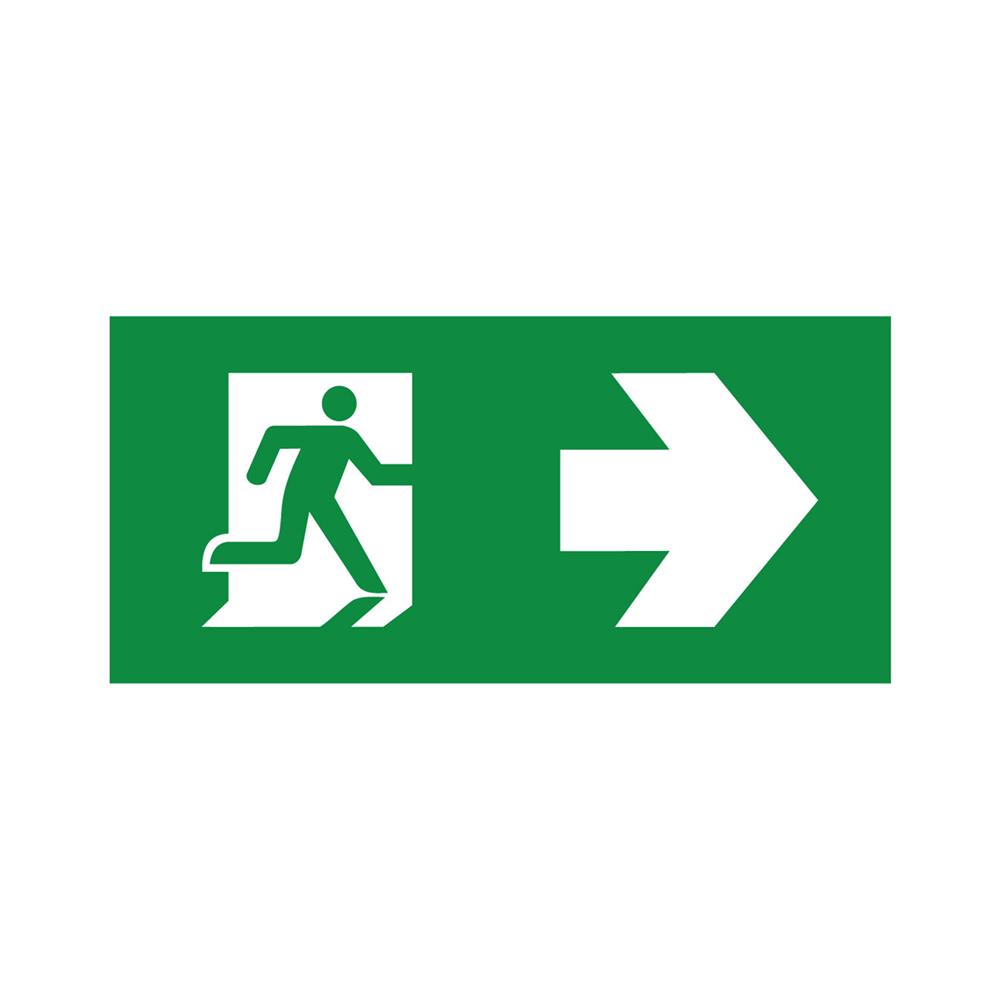 แผ่นป้ายไฟทางออกฉุกเฉิน วิ่งขวา SUNNY SNEX6-10LED SD-004 สีขาว-เขียว