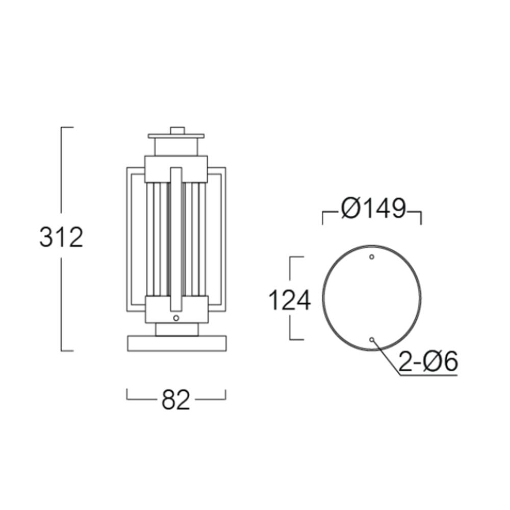 ไฟหัวเสา L&E 36-02011 สีดำ