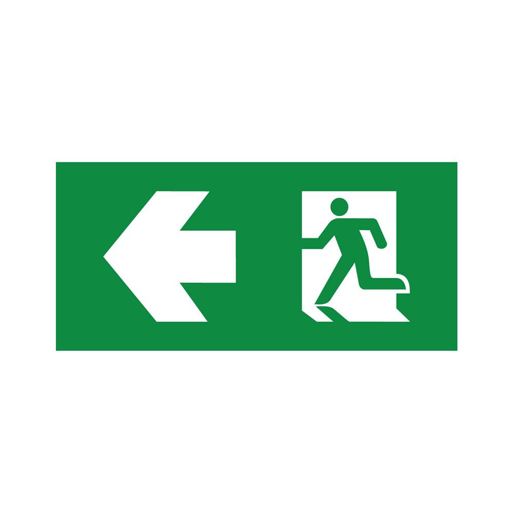 แผ่นป้ายไฟทางออกฉุกเฉิน วิ่งซ้าย SUNNY SNEX6-10LED SD-003 สีขาว-เขียว