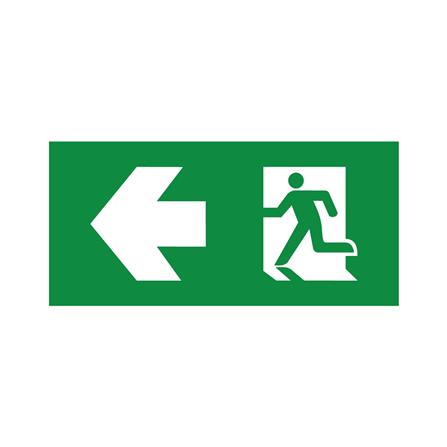 แผ่นป้ายไฟทางออกฉุกเฉิน วิ่งซ้าย SUNNY SNEX6-10LED SD-003 สีขาว-เขียว_0